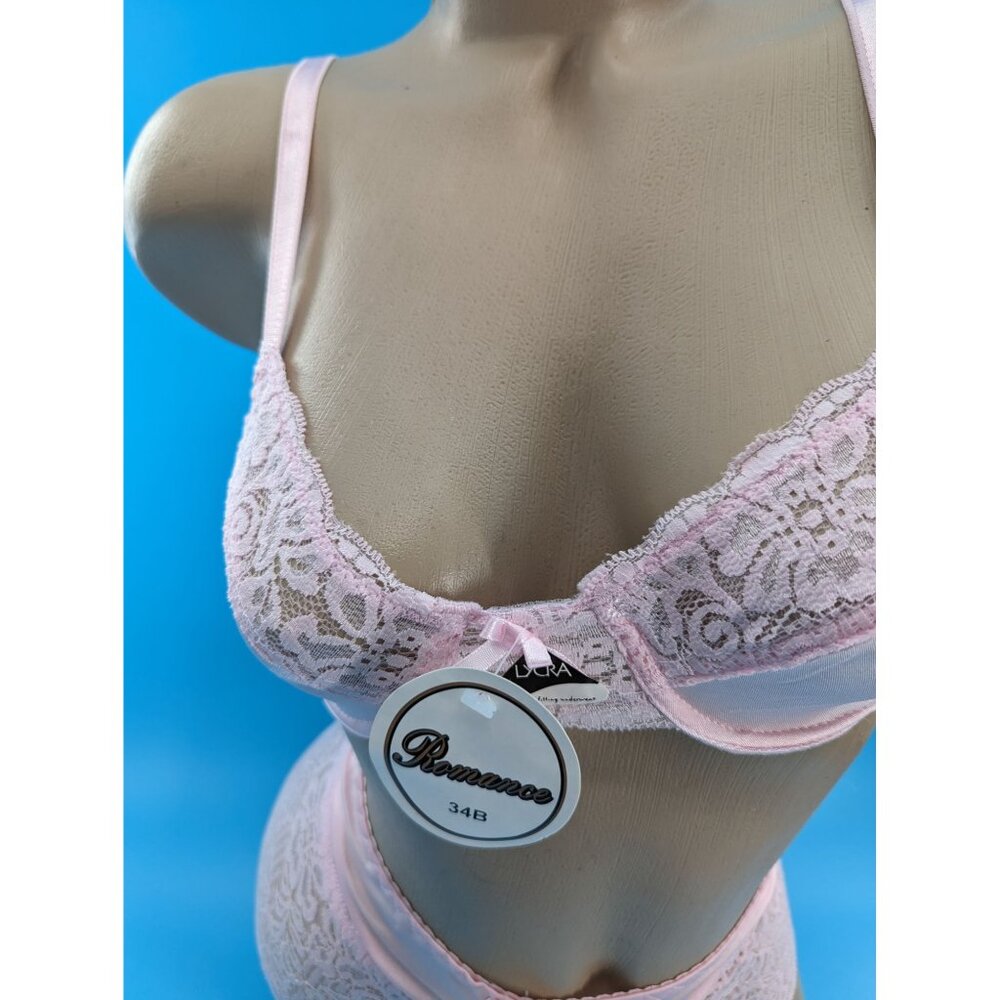 ROMANCE Pink Bra & Boyshort‎ set lots of sizes NEW - Picture 3 of 5